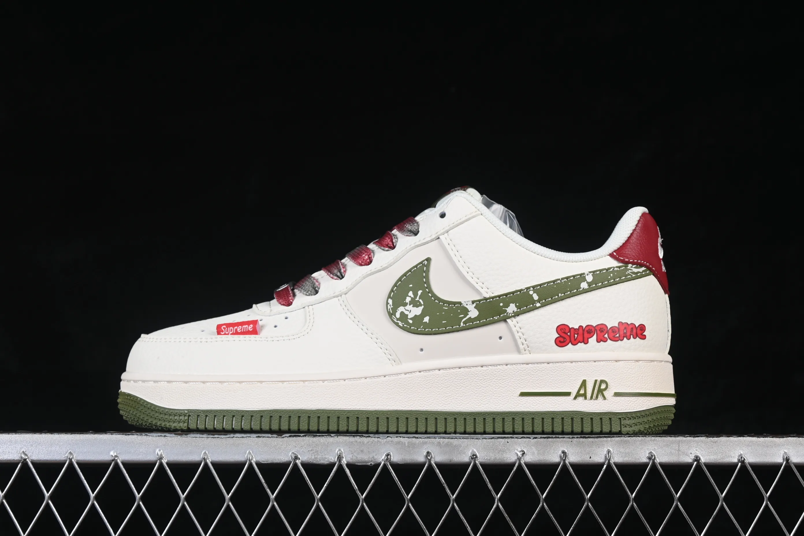 All categories Nk Air Force 1 Air Force series Nk Air Force 1 Low Air Force low-top Nike Air Force 1'07 Low joint beige woven label green hook Air Force 1 low-top casual sneakers QW5606-273